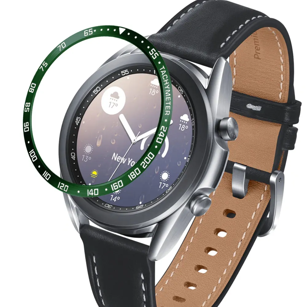 Stainless Steel smartwatch Cover For Samsung Galaxy Watch 3 45mm 41mm Dial Bezel Ring Adhesive AntiScratch protection metal case