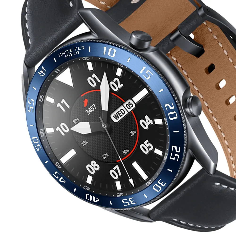 Stainless Steel smartwatch Cover For Samsung Galaxy Watch 3 45mm 41mm Dial Bezel Ring Adhesive AntiScratch protection metal case