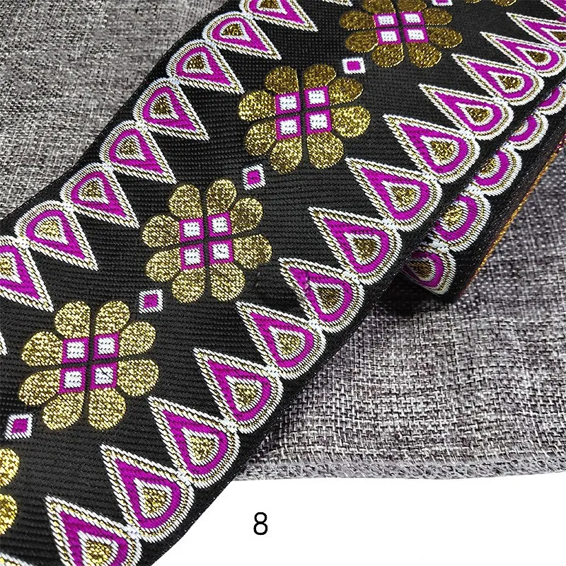 Embroidery Ethnic Jacquard Webbing Woven Tape Lace Ribbon Trim Width 10cm Tribal Boho DIY Garment Bag Accessories
