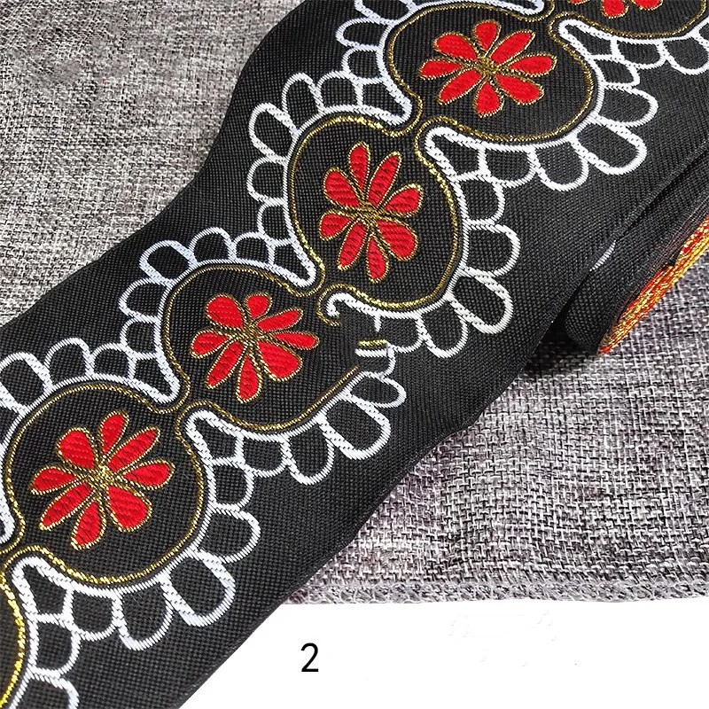 Embroidery Ethnic Jacquard Webbing Woven Tape Lace Ribbon Trim Width 10cm Tribal Boho DIY Garment Bag Accessories