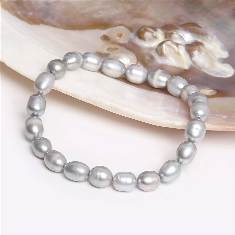 Natural Freshwater Pearl Bracelets Elegant Baroque Pearls Beaded Bracelet for Women Men Elastic Chain Fine Jewelry Wedding Gifts
