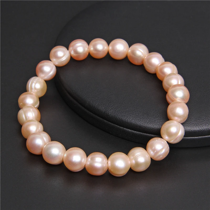 Natural Freshwater Pearl Bracelets Elegant Baroque Pearls Beaded Bracelet for Women Men Elastic Chain Fine Jewelry Wedding Gifts