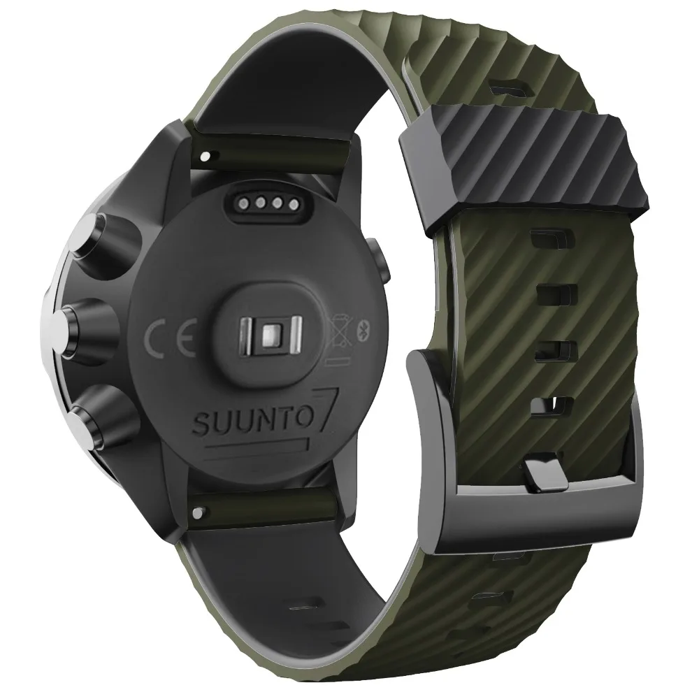 ANBEST For Suunto 7/Suunto 9 Strap Wristband For Suunto 9 Baro/9 Spartan/9 GPS Soft Silicone Sports Watchband Replacement Band