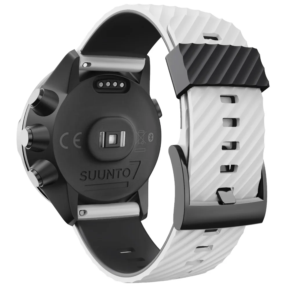 ANBEST For Suunto 7/Suunto 9 Strap Wristband For Suunto 9 Baro/9 Spartan/9 GPS Soft Silicone Sports Watchband Replacement Band