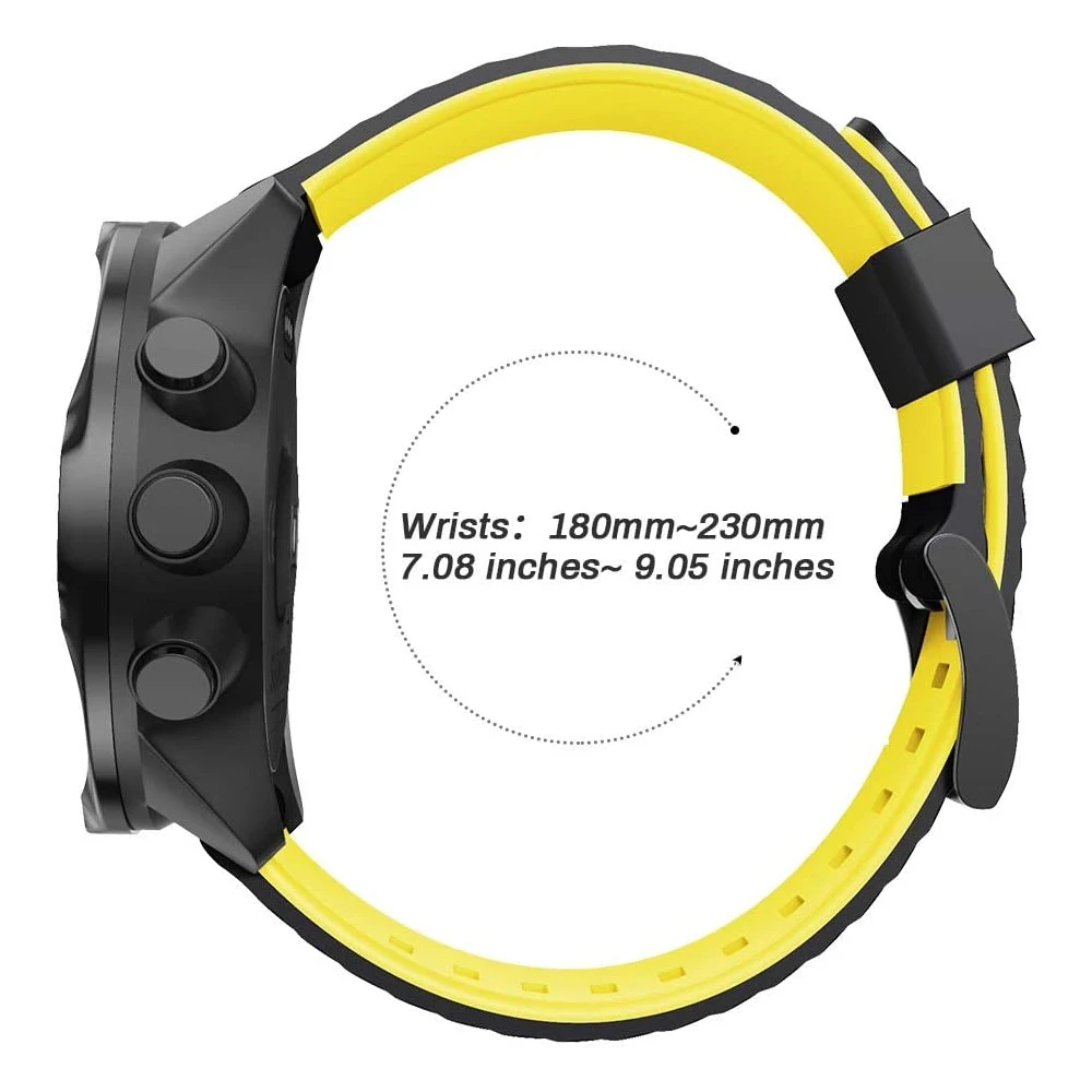 ANBEST For Suunto 7/Suunto 9 Strap Wristband For Suunto 9 Baro/9 Spartan/9 GPS Soft Silicone Sports Watchband Replacement Band