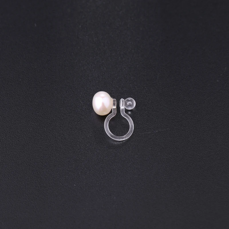 1 Pair Pearl Ear Clip Female New Painless Plastic Resin Korean Ear Clip No Hole High-Quality Ear Clip Female Summer Design Sense
