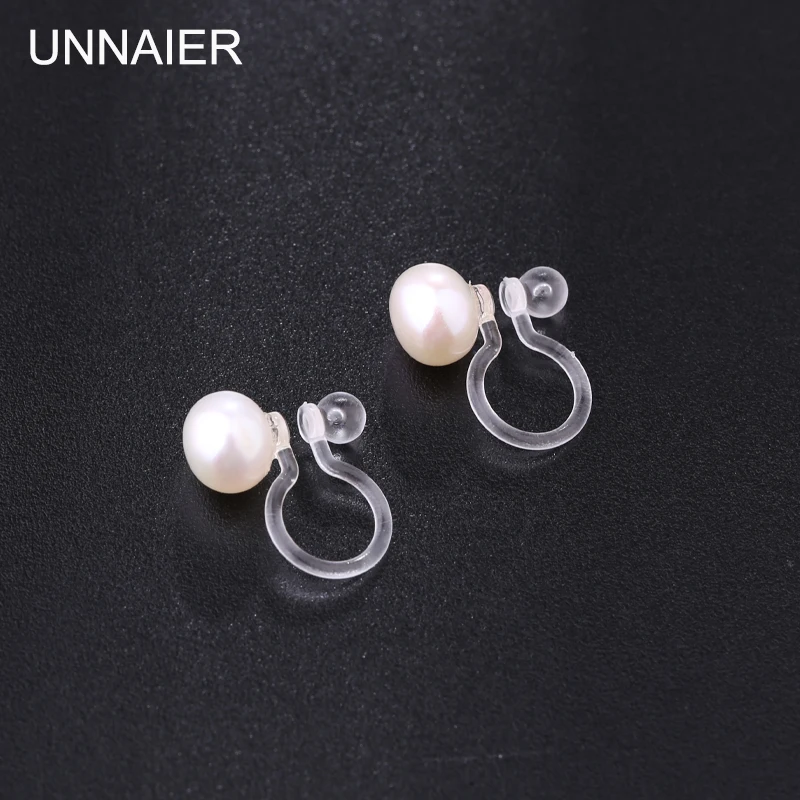 1 Pair Pearl Ear Clip Female New Painless Plastic Resin Korean Ear Clip No Hole High-Quality Ear Clip Female Summer Design Sense