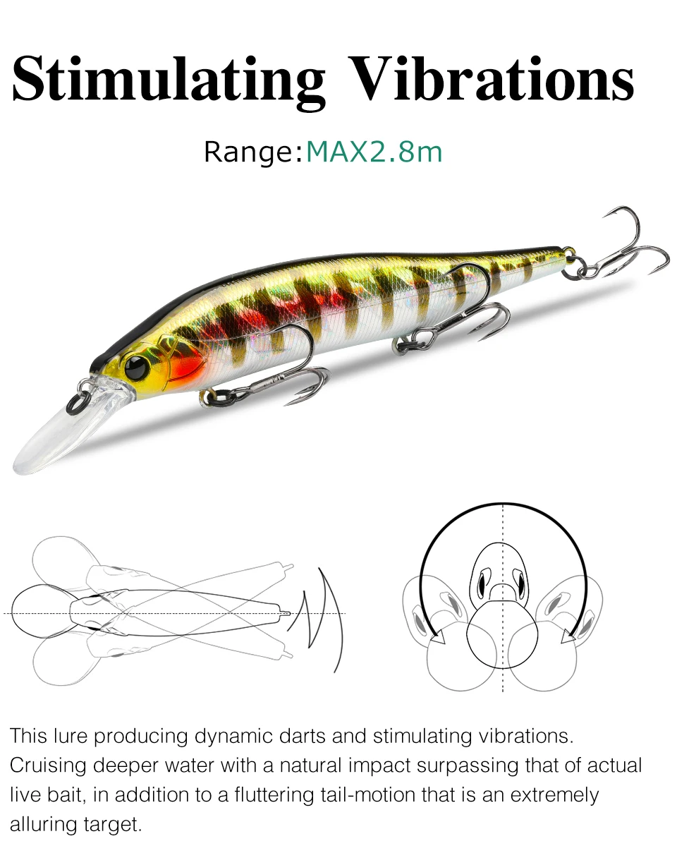 TSURINOYA 115SP Suspending Minnow Jerkbait AURORA 115mm 17.2g Artificial Weight System Hard Baits Long Casting Wobbler
