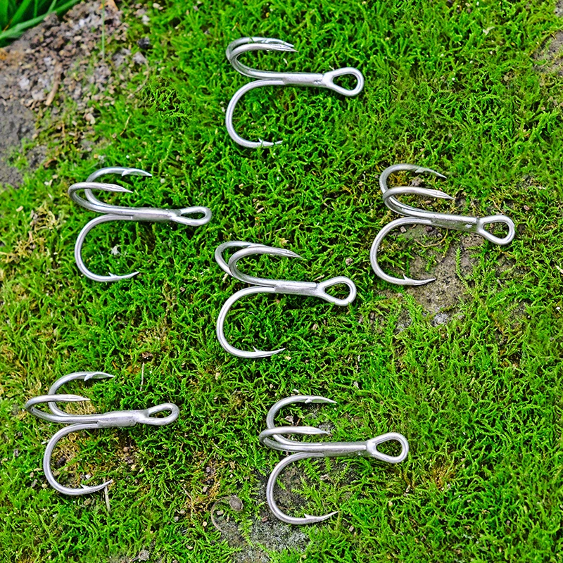 PROBEROS 10Pcs/lot Saltwater Fishing Hooks Treble Hooks 1#-2#-4#-6#-8#-10#-12#-14#-1/0#-2/0#-3/0# High-Carbon Steel Fishhooks