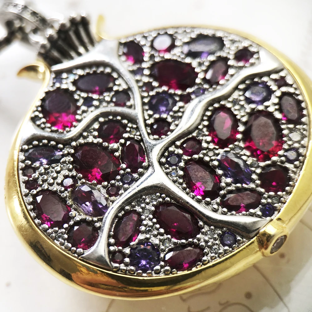 Chain Necklace Pomegranate,Summer Brand New Fine Jewelry Europe 925 Sterling Silver Gift For Women