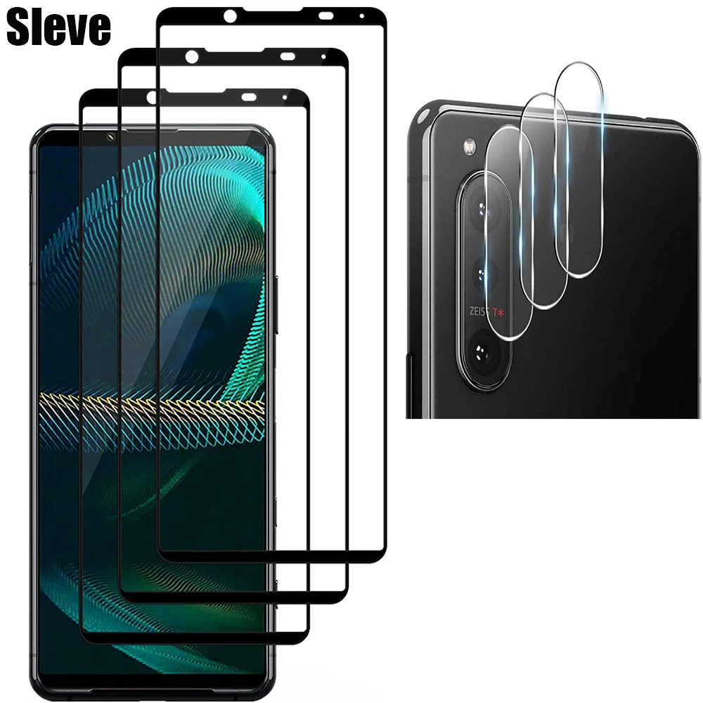 2.5D 9H Tempered Glass For Sony Xperia 1 5 10 II iii Screen Protector with HD Lens Protector On For Sony Xperia1 5 10 III IV VII