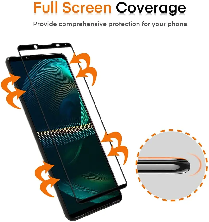2.5D 9H Tempered Glass For Sony Xperia 1 5 10 II iii Screen Protector with HD Lens Protector On For Sony Xperia1 5 10 III IV VII