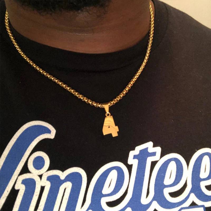 Custom Basketball Baseball Numeral Necklaces For Men Women Personalized Stainless Steel Jewelry Sportsmanship Gift For Boyfriend