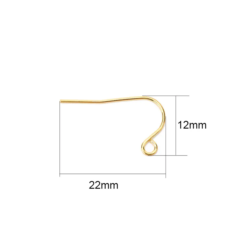 50pcs Hypoallergenic Stainless Steel Earrings Hooks Nickel Free Anti Allergy Earring Clasp Wire For Diy Jewelry Findings Making