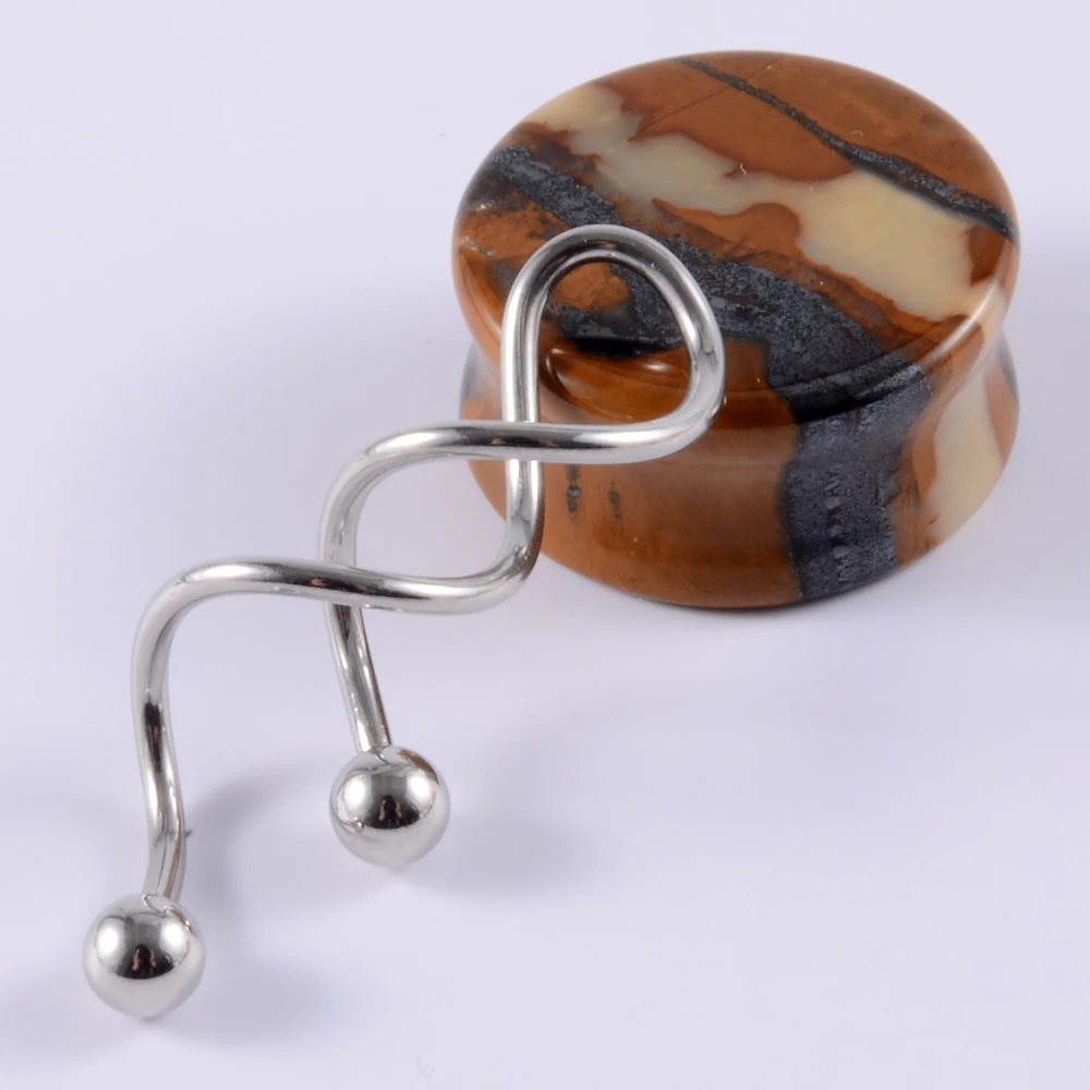 1PC Surgical Steel Industrial Barbell Ring Women Men Snake Straight Cartilage Earring Helix Unisex Ear Body Piercing Jewelry 14G
