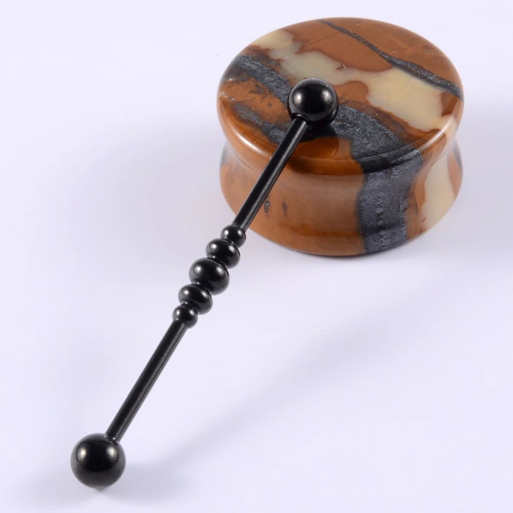 1PC Surgical Steel Industrial Barbell Ring Women Men Snake Straight Cartilage Earring Helix Unisex Ear Body Piercing Jewelry 14G