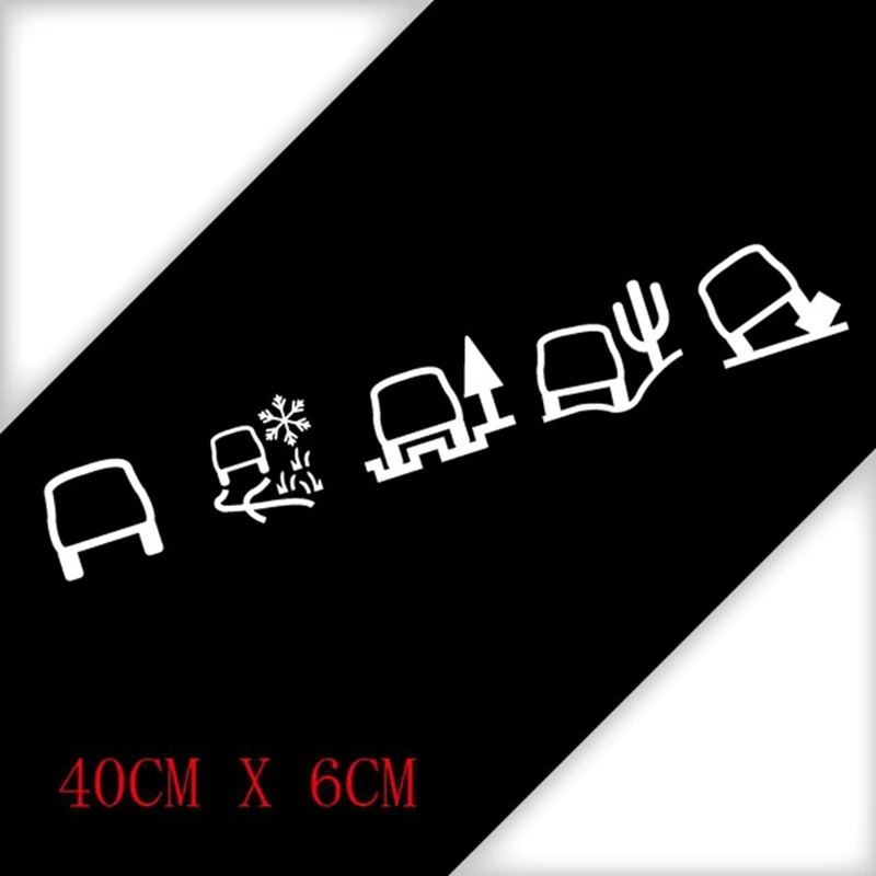 Funny Car Icon Reminder Decal Waterproof Reflective Car Sticker 40cmx6cm