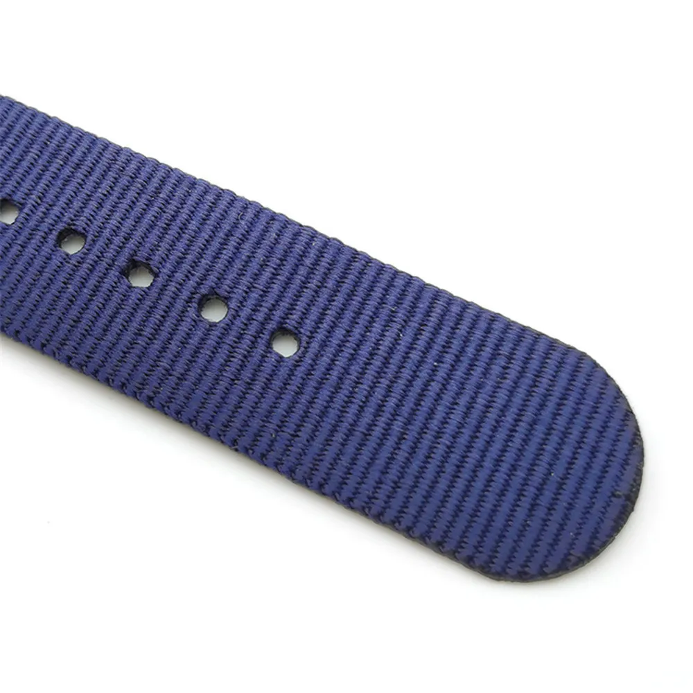 Nylon Nato Watch Strap WatchBand Stainless Steel 5 Rings Buckle Woven Fabric Watchband Belt 18mm 20mm 22mm 24mm
