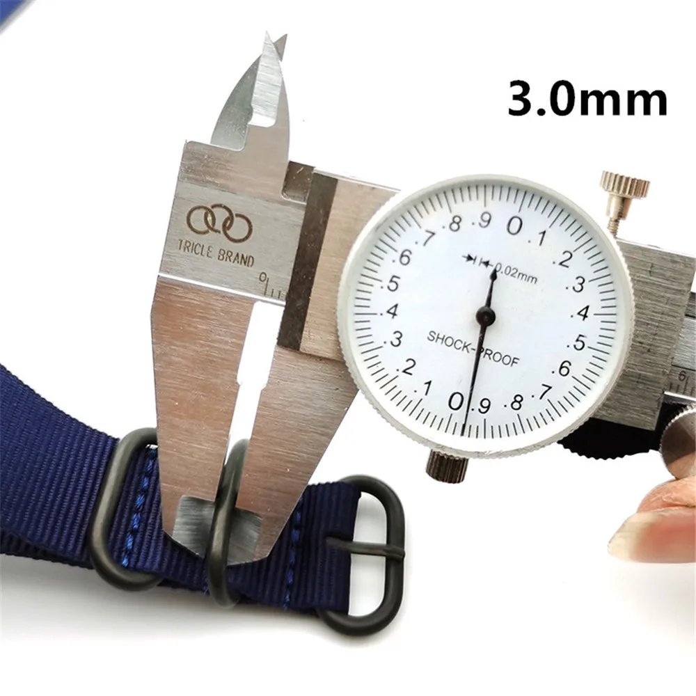 Nylon Nato Watch Strap WatchBand Stainless Steel 5 Rings Buckle Woven Fabric Watchband Belt 18mm 20mm 22mm 24mm