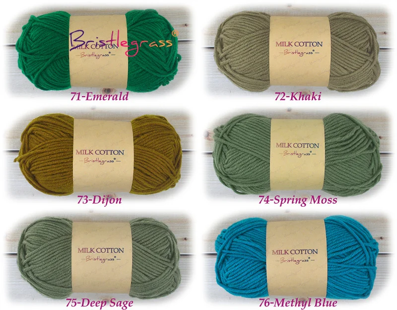 BRISTLEGRASS 1 Skein 50g Acrylic Crochet Yarn 5 Strand Milk Cotton Thread Baby Sweater Scarf Doll Fabric DIY Hand Knitting Craft