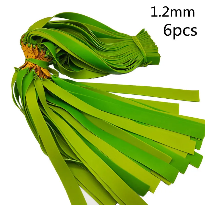 6PCS 0.55-1.2MM Thick Slingsshot Hunting Outdoor Hunting High Elastic Rubber Bands High-intensity Shooting Hunting Acessories