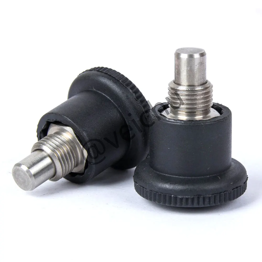 VCN218 Stainless Steel Dowel Black Knob Non Lock-Out Index Plungers Fine/Coarse Thread Mini Indexing Plunger