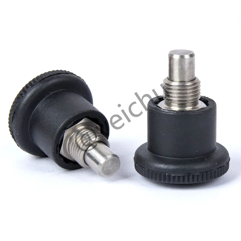 VCN218 Stainless Steel Dowel Black Knob Non Lock-Out Index Plungers Fine/Coarse Thread Mini Indexing Plunger