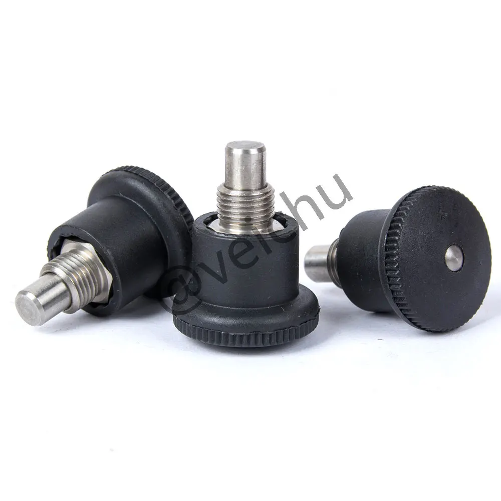 VCN218 Stainless Steel Dowel Black Knob Non Lock-Out Index Plungers Fine/Coarse Thread Mini Indexing Plunger