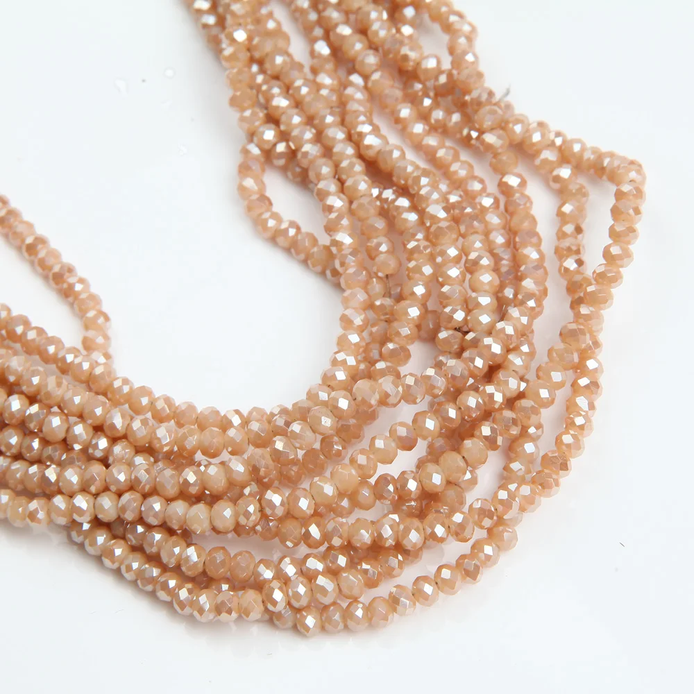 1strand 3*4mm 6mm Crystal Rondelle Beads Faceted Loose Spacer Glass Beads Multicolor Diy for Jewelry Making Bracelet Necklace