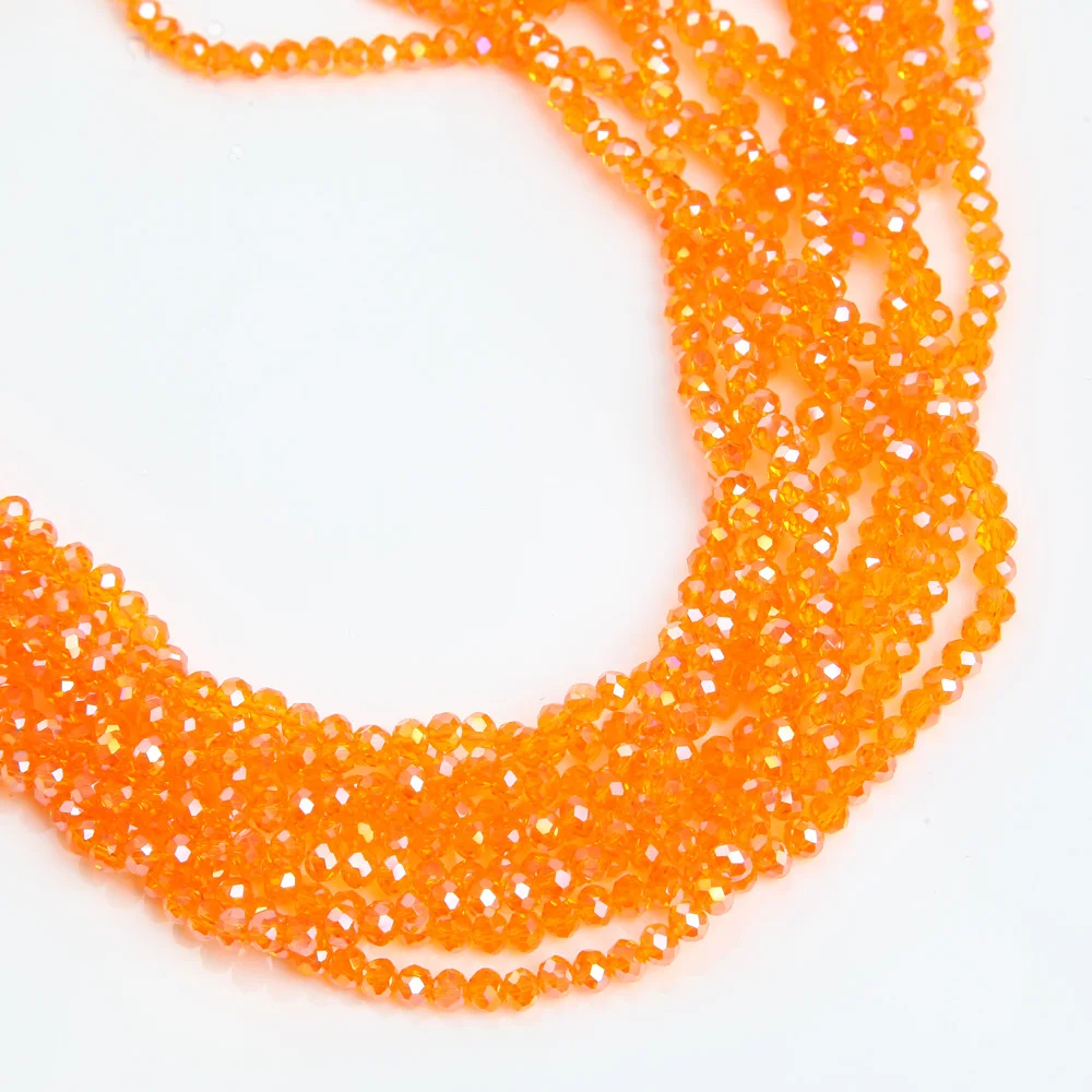 1strand 3*4mm 6mm Crystal Rondelle Beads Faceted Loose Spacer Glass Beads Multicolor Diy for Jewelry Making Bracelet Necklace
