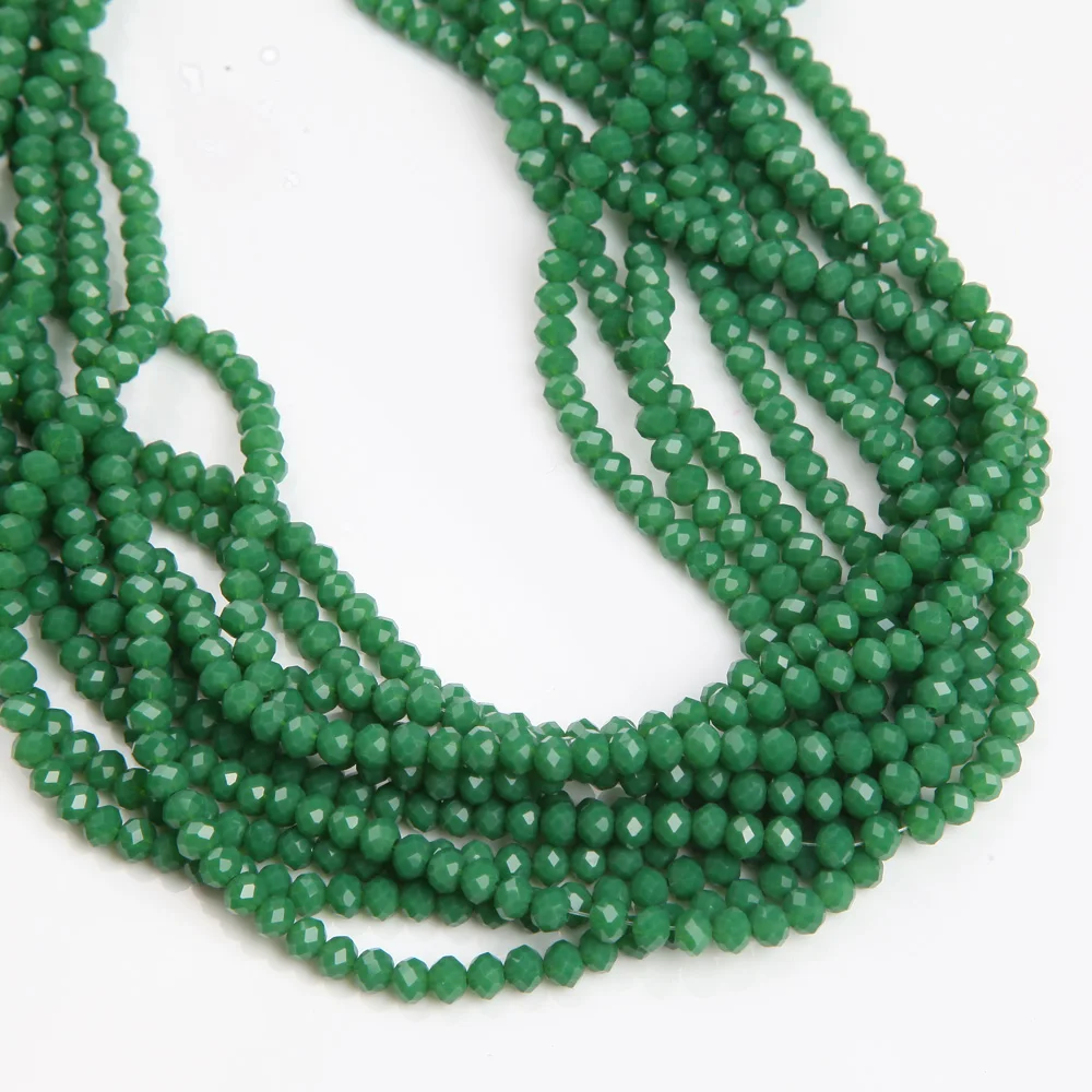 1strand 3*4mm 6mm Crystal Rondelle Beads Faceted Loose Spacer Glass Beads Multicolor Diy for Jewelry Making Bracelet Necklace