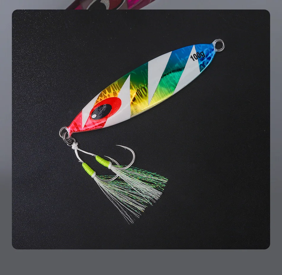 NOEBY Luminous Slow Pitch Jig 60-210g Metal Jig Slow Fall Saltwater Boat Fishing Offshore Jigging