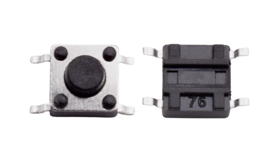 50pcs 6*6*4/5/6/7/8/9/10mm On Off Momentary SMD SMT Tactile Tact Micro Mini Push Button Switch 12V Black Electronic Power Reset