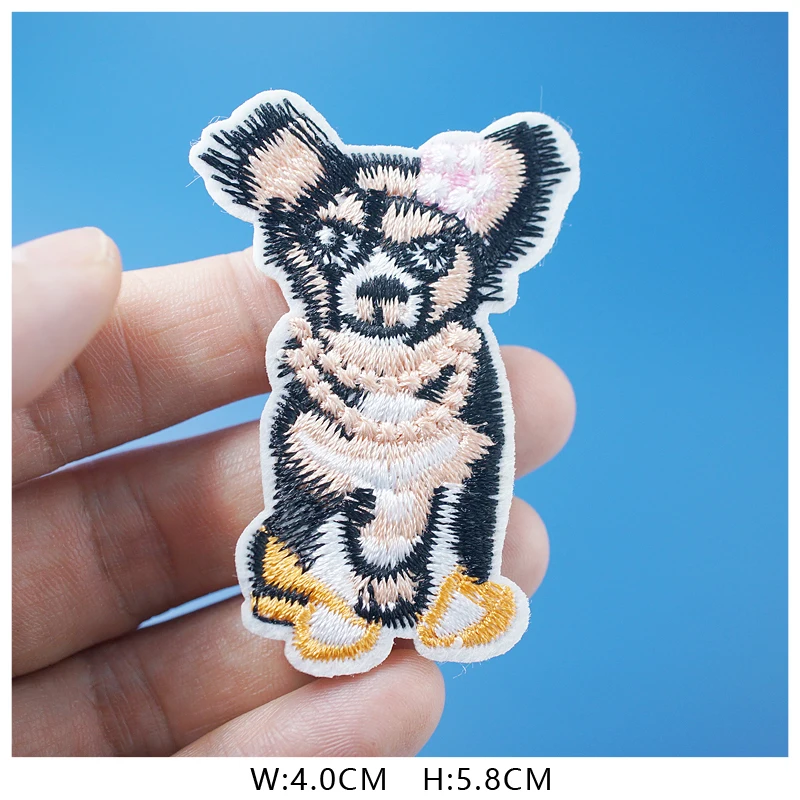 Cat Fashion DIY Patches Cute Animal Embroidery For T-Shirt Iron On Child Kids Appliques Clothes Jeans Stickers Badges Dog