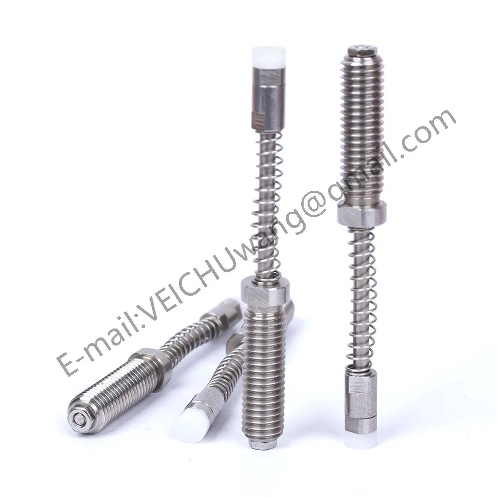 VEICHU Bush Built-In Plungers Specialized In Holding Spring Plungers POM Tip Stainless Steel Spring Pins Stroke Pin