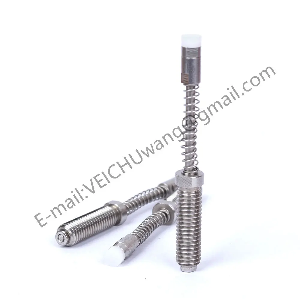 VEICHU Bush Built-In Plungers Specialized In Holding Spring Plungers POM Tip Stainless Steel Spring Pins Stroke Pin