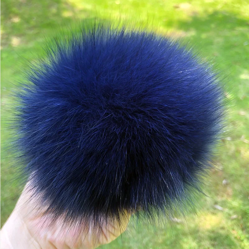 DIY Fur Pom Pom 100% Natural Fox Hairball Hat Ball Pom Pom Handmade Really Large Hair Ball Wholesale Hat With Buckle