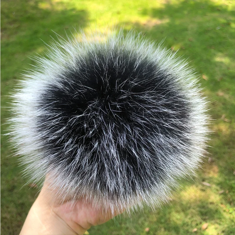 DIY Fur Pom Pom 100% Natural Fox Hairball Hat Ball Pom Pom Handmade Really Large Hair Ball Wholesale Hat With Buckle