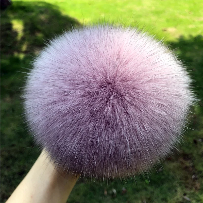 DIY Fur Pom Pom 100% Natural Fox Hairball Hat Ball Pom Pom Handmade Really Large Hair Ball Wholesale Hat With Buckle