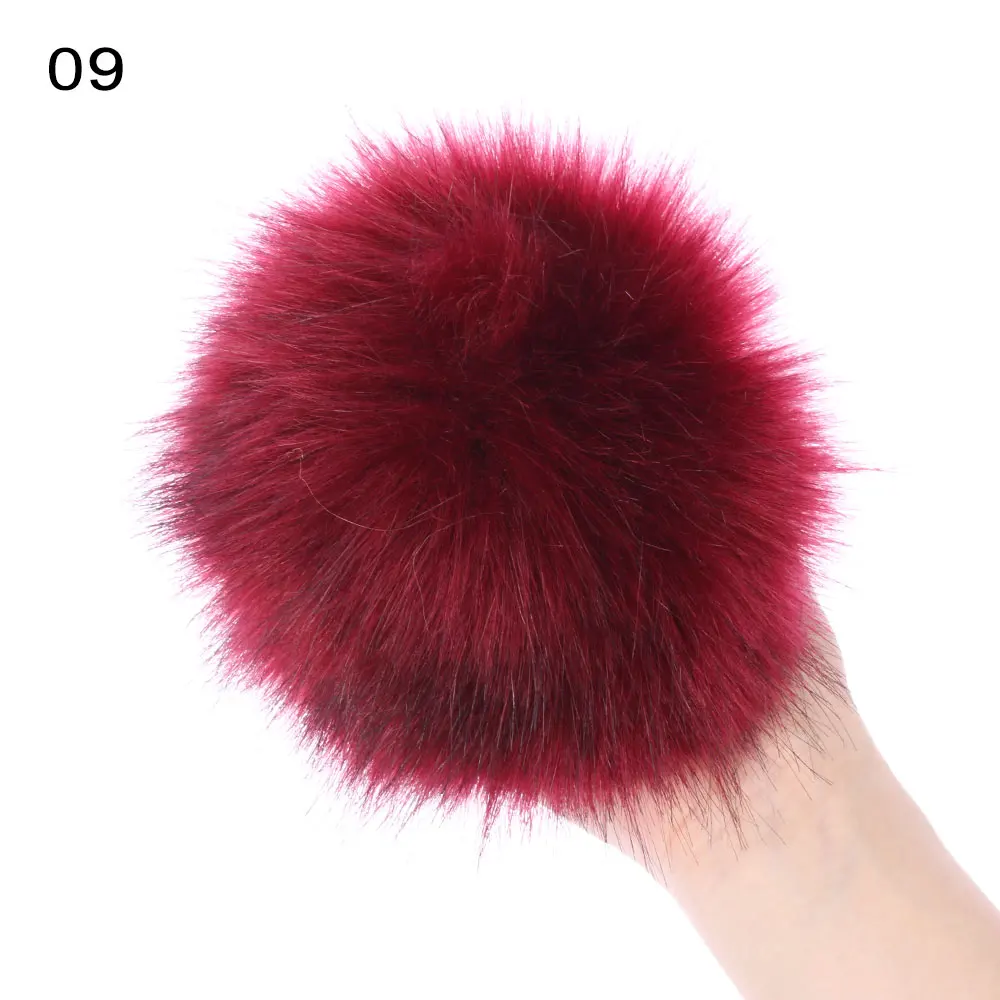 15cm Imitation Fur Pompom For Women Hat Fur Pom Poms for Hats Caps Fake Fur Pompon for Knitted Hat Cap Beanies Skullie