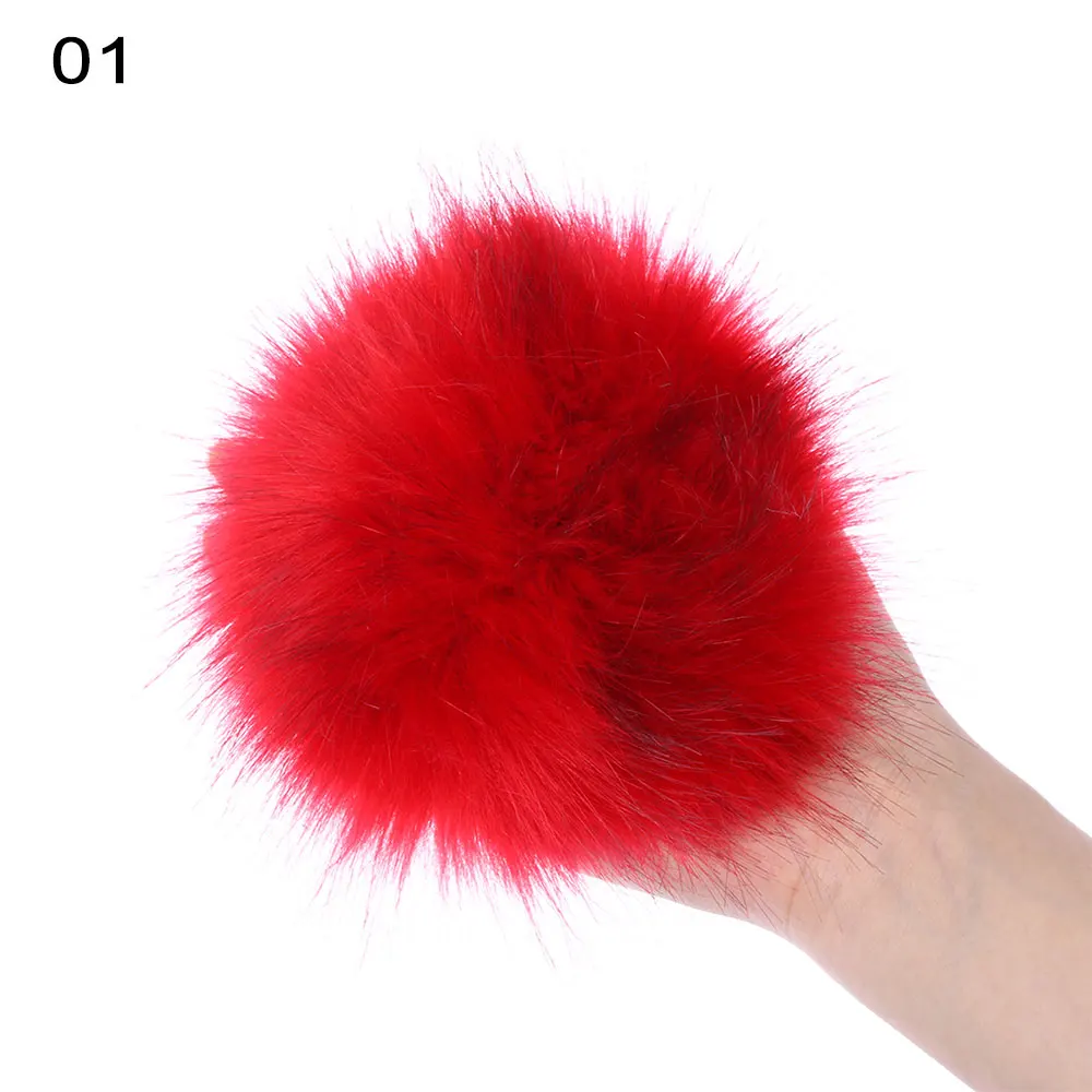 15cm Imitation Fur Pompom For Women Hat Fur Pom Poms for Hats Caps Fake Fur Pompon for Knitted Hat Cap Beanies Skullie