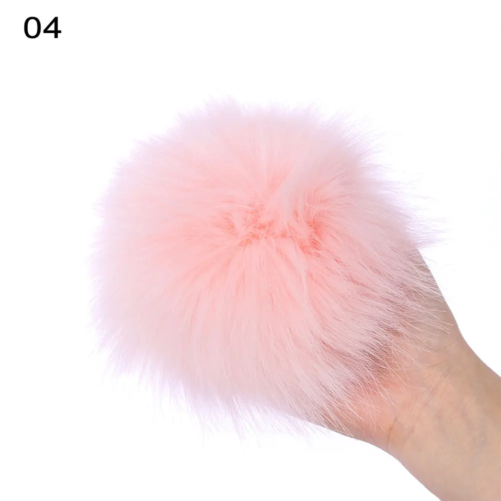 15cm Imitation Fur Pompom For Women Hat Fur Pom Poms for Hats Caps Fake Fur Pompon for Knitted Hat Cap Beanies Skullie