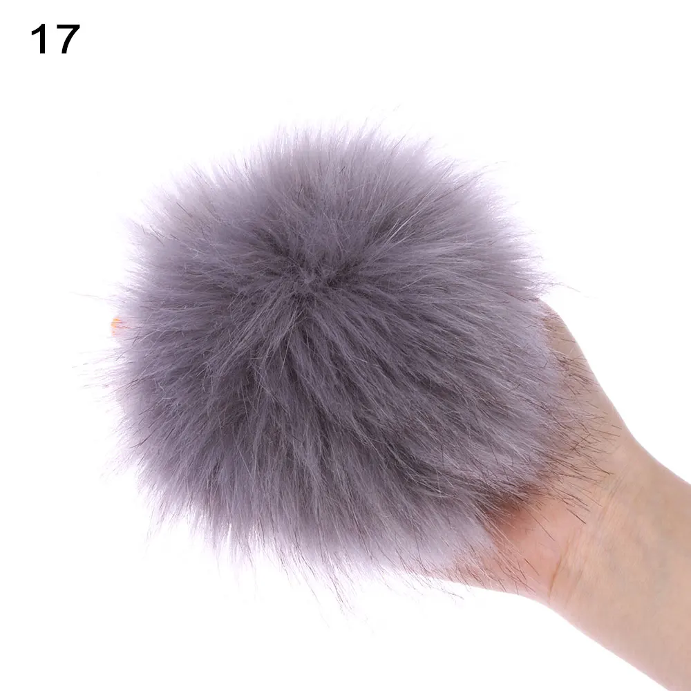 15cm Imitation Fur Pompom For Women Hat Fur Pom Poms for Hats Caps Fake Fur Pompon for Knitted Hat Cap Beanies Skullie