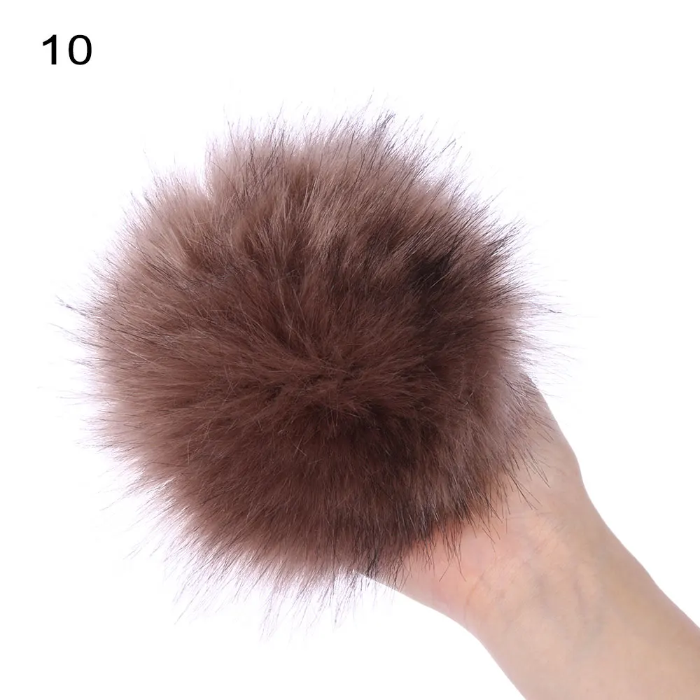 15cm Imitation Fur Pompom For Women Hat Fur Pom Poms for Hats Caps Fake Fur Pompon for Knitted Hat Cap Beanies Skullie