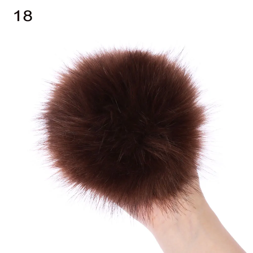 15cm Imitation Fur Pompom For Women Hat Fur Pom Poms for Hats Caps Fake Fur Pompon for Knitted Hat Cap Beanies Skullie