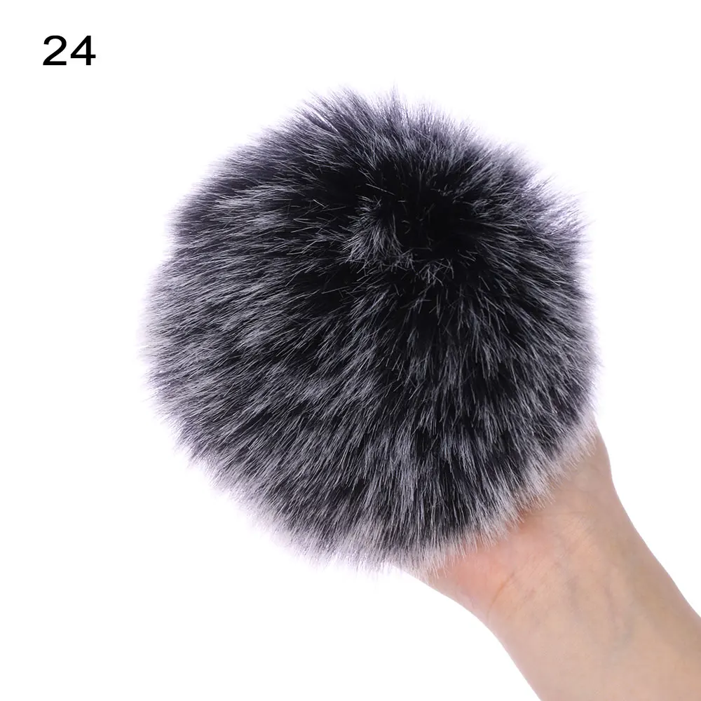 15cm Imitation Fur Pompom For Women Hat Fur Pom Poms for Hats Caps Fake Fur Pompon for Knitted Hat Cap Beanies Skullie