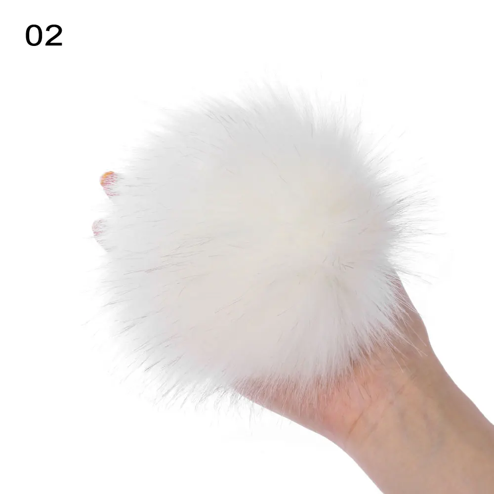 15cm Imitation Fur Pompom For Women Hat Fur Pom Poms for Hats Caps Fake Fur Pompon for Knitted Hat Cap Beanies Skullie