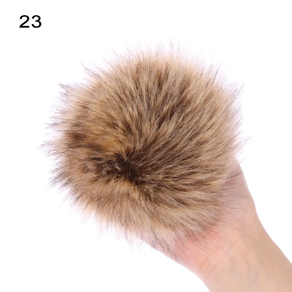 15cm Imitation Fur Pompom For Women Hat Fur Pom Poms for Hats Caps Fake Fur Pompon for Knitted Hat Cap Beanies Skullie