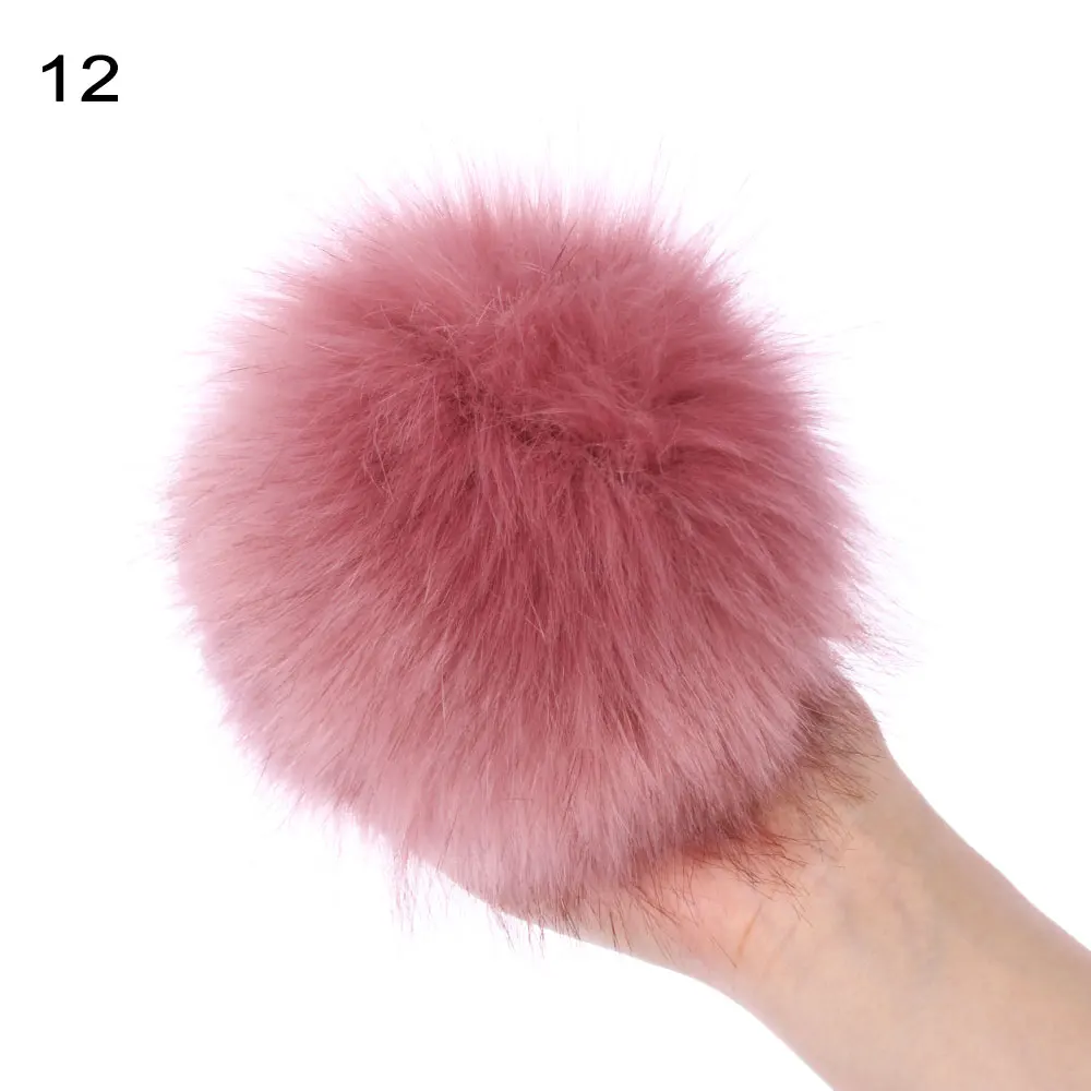 15cm Imitation Fur Pompom For Women Hat Fur Pom Poms for Hats Caps Fake Fur Pompon for Knitted Hat Cap Beanies Skullie