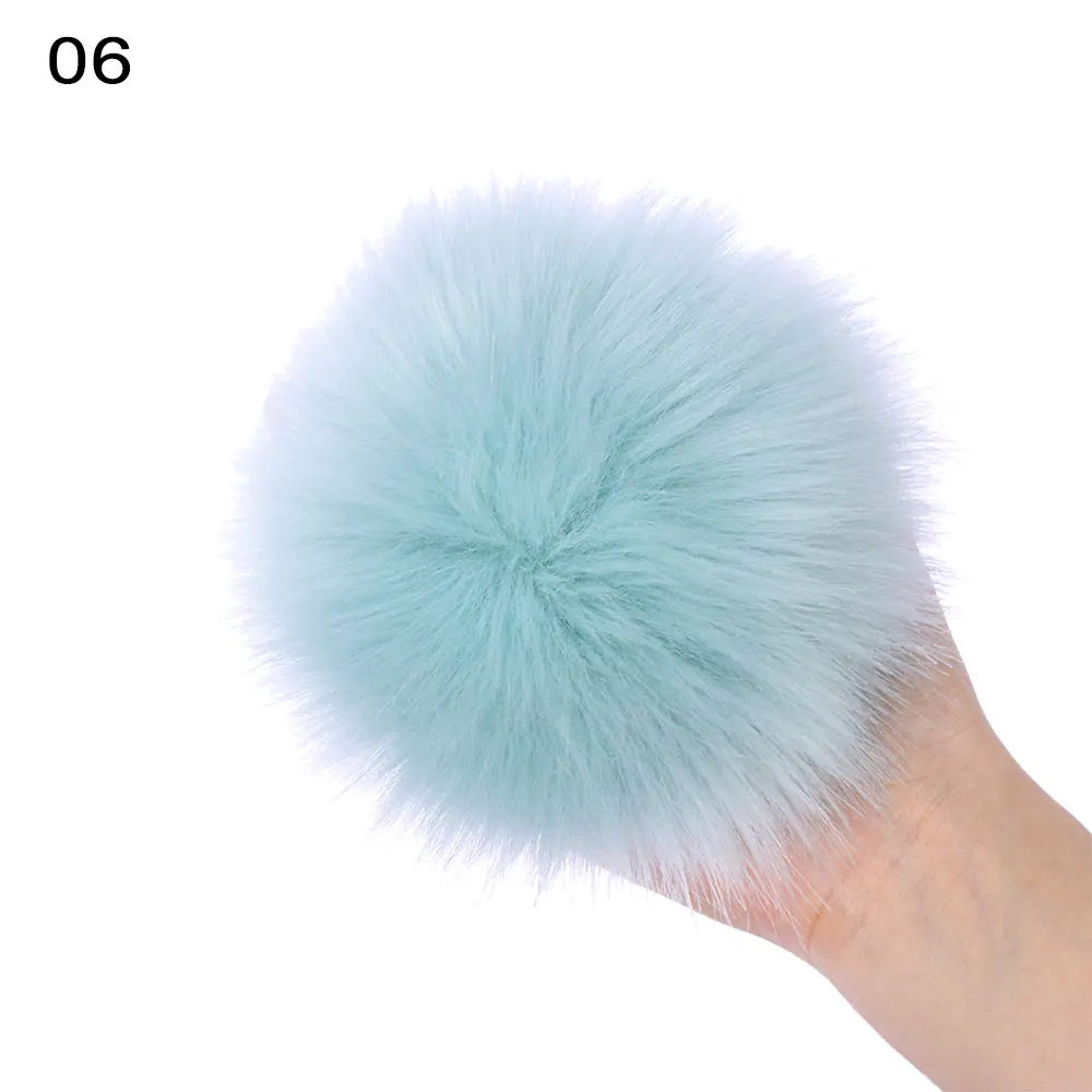 15cm Imitation Fur Pompom For Women Hat Fur Pom Poms for Hats Caps Fake Fur Pompon for Knitted Hat Cap Beanies Skullie
